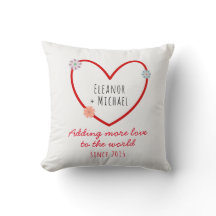 Schattige huwelijksverjaardag en namen Liefdeshart