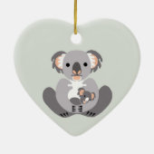 Schattige I love Koalas - Dierenvriend - Groen Keramisch Ornament (Achterkant)