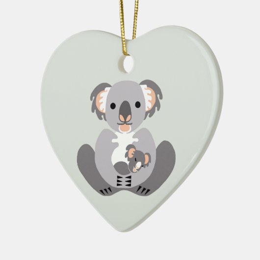 Schattige I love Koalas - Dierenvriend - Groen Keramisch Ornament (Links)