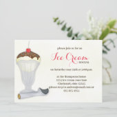 Schattige Ice Cream Social Simple Kaart (Staand voorkant)