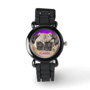 Schattige iCuddle Pug Puppy Horloge