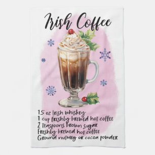 Schattige Iers Koffie Kerstmis Drink Recept Theedoek