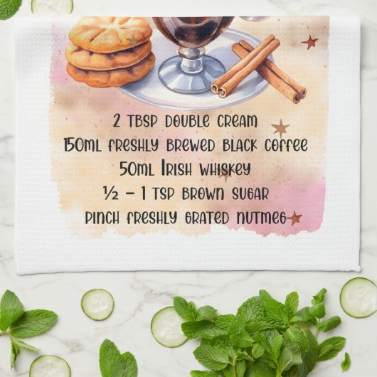 Schattige Iers koffierecept Theedoek (Gevouwen)