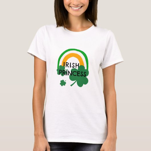 Schattige Iers Prinses St. Patrick's Day T-shirt (Voorkant)