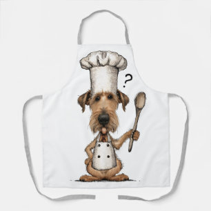 Schattige Ierse Terrier Chef Koken Hond Schort