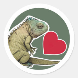 Schattige Iguana Ronde Sticker