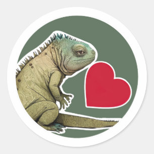 Schattige Iguana Ronde Sticker