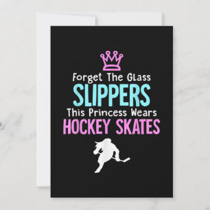Schattige ijshockeymeisjes cadeau vrouwen citaat feestdagenkaart
