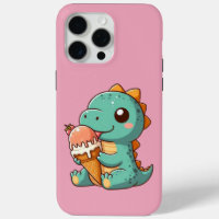Schattige ijsje eten dino