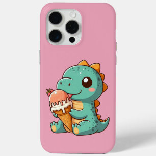 Schattige ijsje eten dino iPhone 15 pro max hoesje