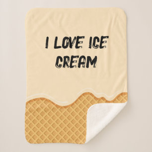 Schattige ijsje voor haar Funny sweet illustratie Sherpa Deken