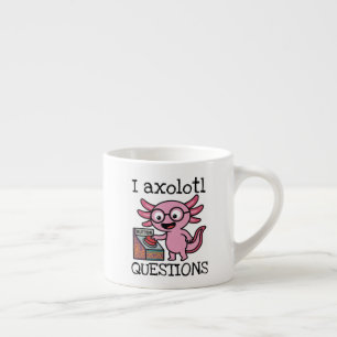 Schattige Ik Axolotl Vragen azteek O nee rode knop Espresso Kop