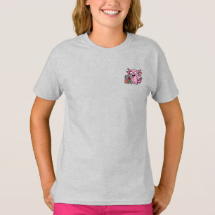 Schattige Ik Axolotl Vragen azteek O nee rode knop T-shirt