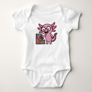 Schattige ik axolotl vragen azteek Oh nee rode kno Romper