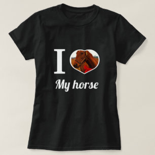 Schattige, ik hart mijn paard, creëer je eigen fot t-shirt