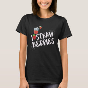 Schattige Ik hou van aardbeien Aardbeien Fans T-shirt