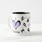Schattige ik hou van dans Mok (Voorkant links)