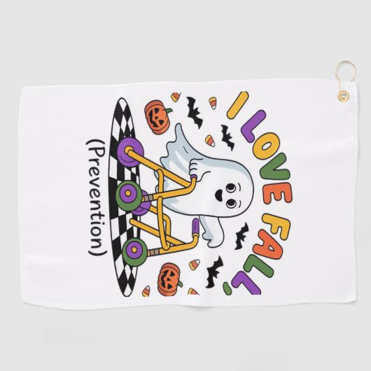 Schattige Ik hou van Herfst Preventie Fysiotherapi Golfhanddoek (Horizontaal)