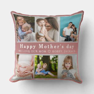 Schattige IK HOU VAN JE MAM Happy Mother Day Fotoc Kussen
