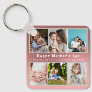 Schattige IK HOU VAN JE MAM Happy Mother Day Fotoc Sleutelhanger