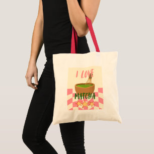 Schattige Ik Hou Van Matcha Boodschappenttas Est Tote Bag