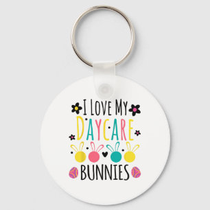 Schattige Ik hou van mijn kinderopvang Bunnies Tea Sleutelhanger