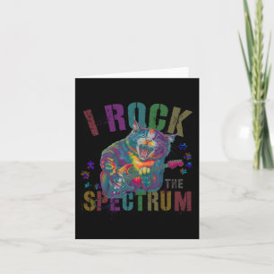 Schattige Ik Rock Het Spectrum Autisme Mama Motiva Kaart