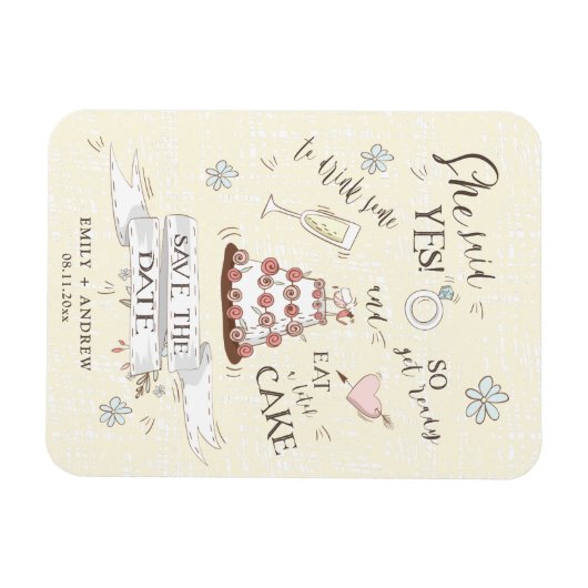 schattige illustratie van de cartoon sparen de dat magneet (Horizontaal)