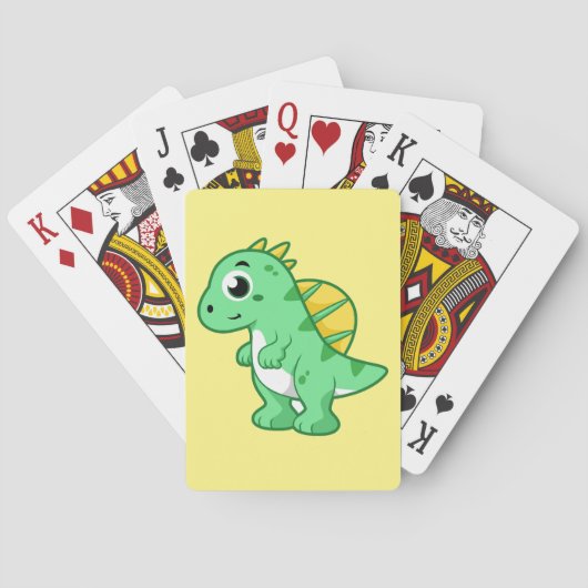 Schattige illustratie van een Spinosaurus. Pokerkaarten (Achterkant)