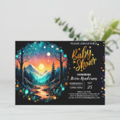 Schattige In de Bossen Betoverd Baby shower Kaart (Staand voorkant)