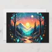 Schattige In de Bossen Betoverd Baby shower Kaart (Achterkant)