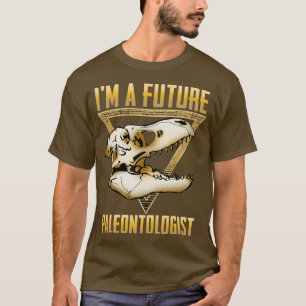 Schattige in een toekomstig paleontoloog dinosauru t-shirt