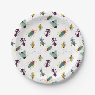 schattige insecteninsecten papieren bordje
