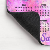 Schattige Iridescen Silver Faux Glitter Monogram 2 Muismat (Hoek)