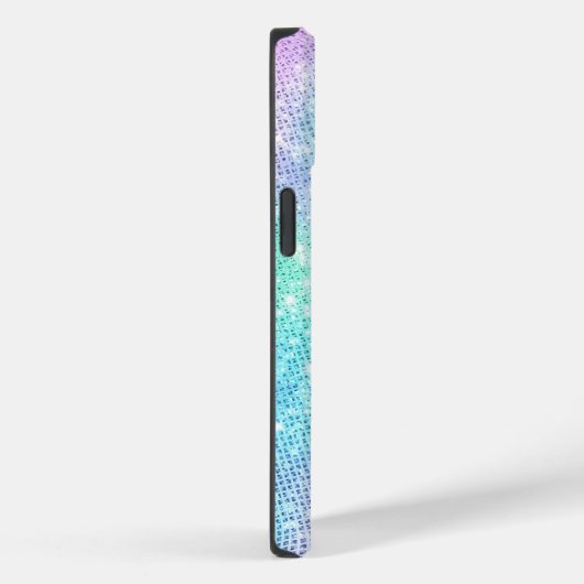 Schattige iriserende lavendel faux glitter monogra Case-Mate iPhone case (Achterkant / Rechts)