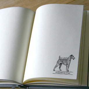 Schattige Irish Terrier Dog  Library Ex Libris Rubberstempel