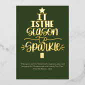 Schattige is het de seizoensfoto folie feestdagenkaart (Voorkant)