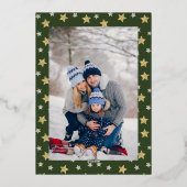 Schattige is het de seizoensfoto folie feestdagenkaart (Achterkant)