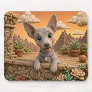 Schattige Italiaanse Windhond Puppy, Baby Hond Muismat