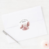 Schattige Jaar van het Varken 2019 Envelope Seal Ronde Sticker (Envelop)