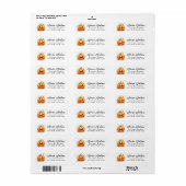 Schattige Jack o lantaarn Halloween retouradres Etiket (Full Sheet)