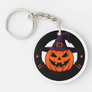 Schattige Jack O Lantern Heks Pompoen 🎃 Sleutelhanger