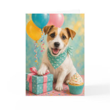 Schattige Jack Russell Terrier Verjaardag