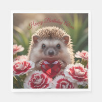 Schattige januari egel met granaat hart