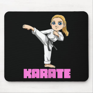 Schattige Japans en Karate Meisje Muismat