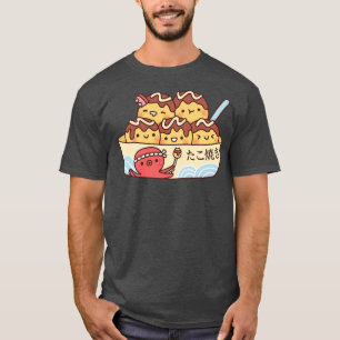 Schattige Japans eten Takoyaki Octopus Balls T-shirt
