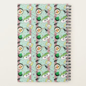 Schattige Japans Sushi Lover Golfpatroon Planner (Achterkant)