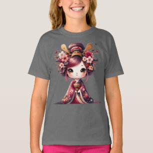 Schattige Japanse geisha T-shirt