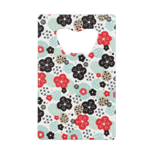 Schattige Japanse patroonontwerpen Kredietkaart Flessenopener