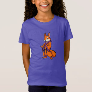 Schattige Japanse samoerai eekhoorn T-shirt
